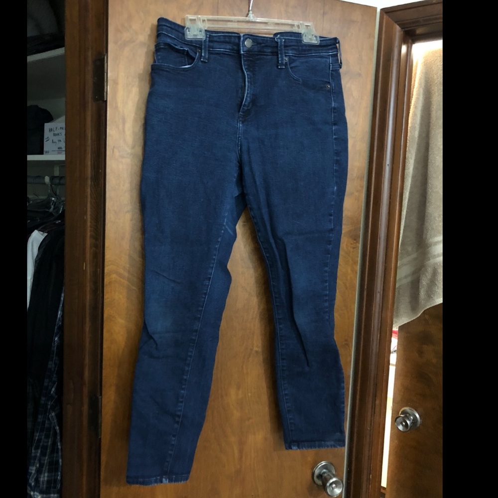 Dark wash blue jeans